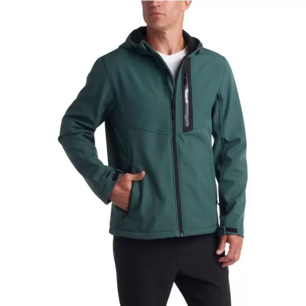 imageReebok Mens Jacket  Lightweight Softshell Jacket with Hood  Casual Weather Resistant Coat for Men SXXLHunter