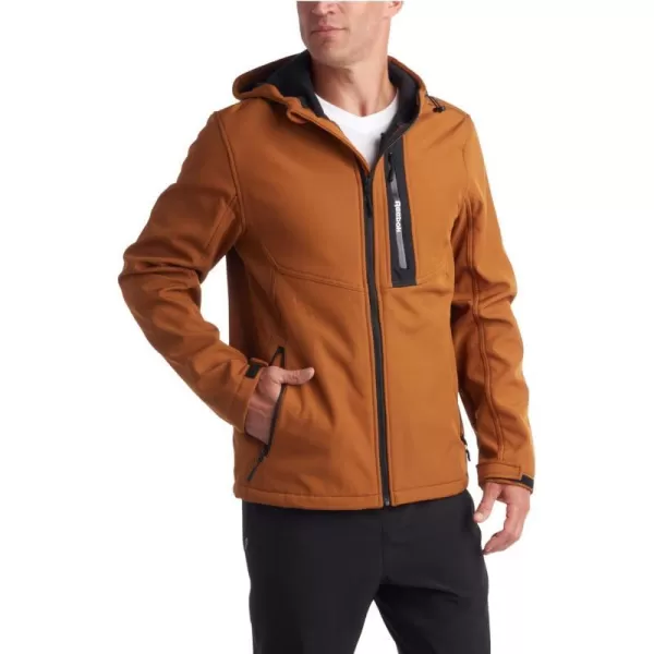 imageReebok Mens Jacket  Lightweight Softshell Jacket with Hood  Casual Weather Resistant Coat for Men SXXLTimber