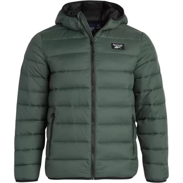 imageReebok Mens Jacket  Packable Quilted Puffer Coat  Weather Resistant Lightweight Outerwear Windbreaker Coat for Men MXXLHunter