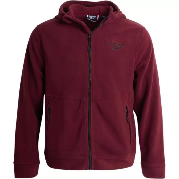 imageReebok Mens Jacket  Weather Resistant Polar Fleece Lined Sweatshirt Jacket  Lightweight Windbreaker Coat for Men MXXLClassic Maroon