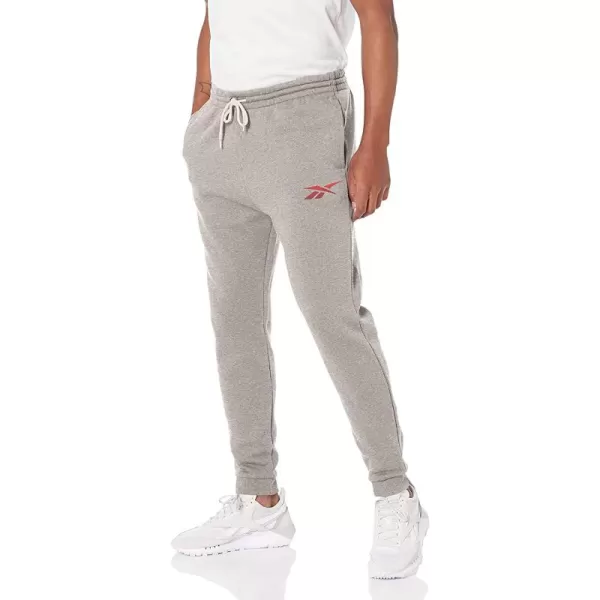 imageReebok Mens Joggers in Medium Grey with a Gradient Red Vector Logo