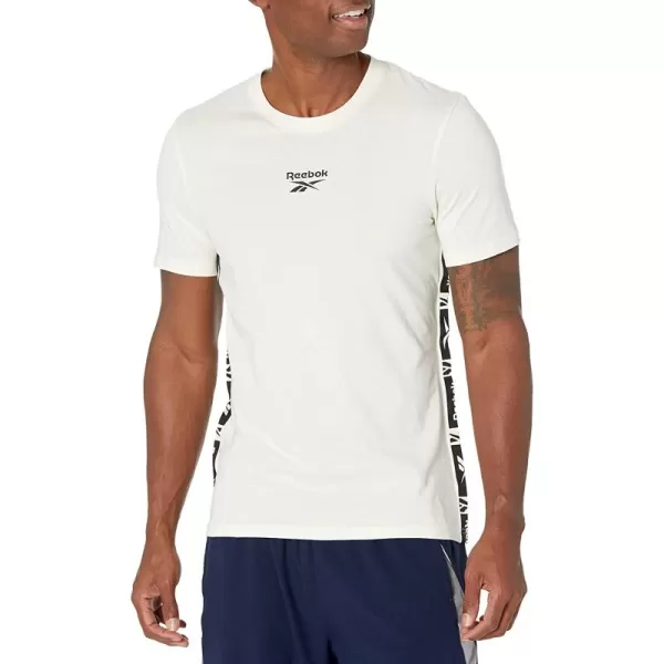 imageReebok Mens Logo Tape Tee WhiteBlack