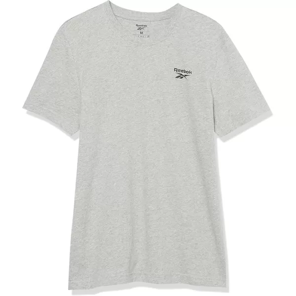 imageReebok Mens Medium Heather Grey Small Logo Tee