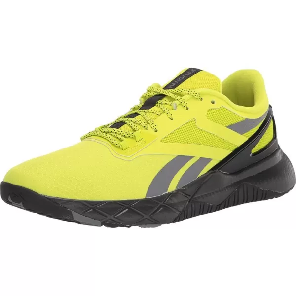 imageReebok Mens Nanoflex Cross TrainerAcid YellowPure Grey 6Core Black