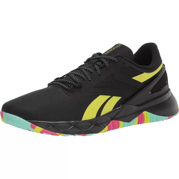 imageReebok Mens Nanoflex Cross TrainerBlackGreen