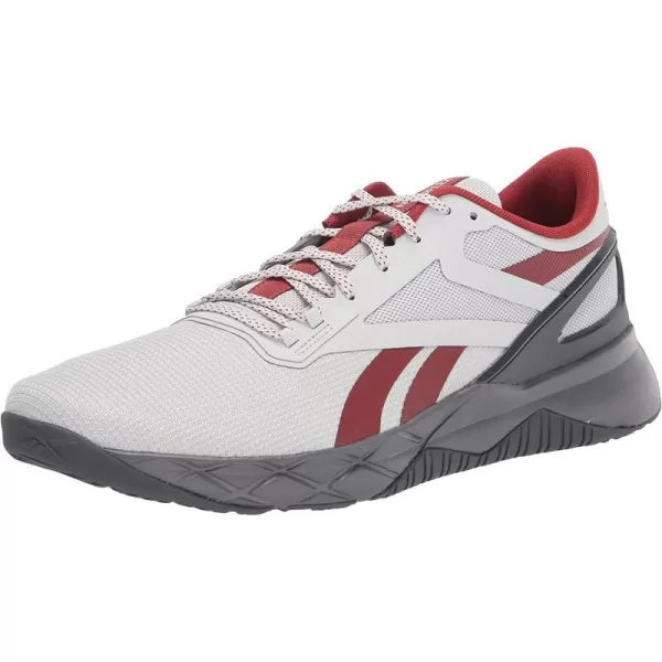 imageReebok Mens Nanoflex Cross TrainerPure GreyRed Ember