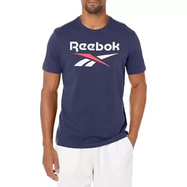 imageReebok Mens Navy Vector Big Logo Tee