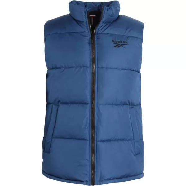 imageReebok Mens Puffer Vest  Quilted Insulated Full Zip Winter Vest  Lightweight Outerwear Sleeveless Jacket for Men MXXLNorthern Night