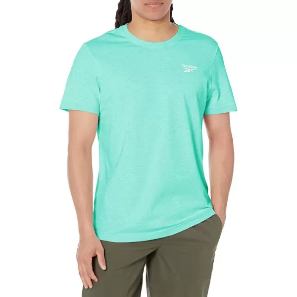 imageReebok Mens Semi Classic TealSmall Logo White Tee