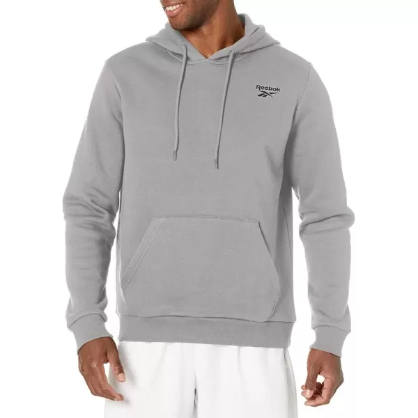 imageReebok Mens Small Logo Hoodie in Pure GreyBlack