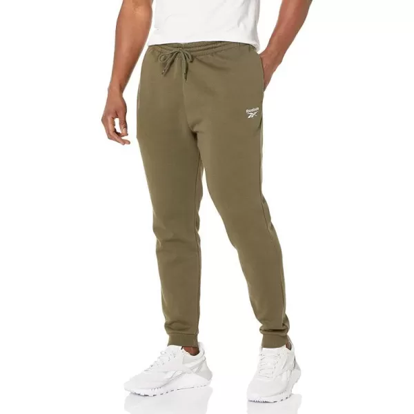 imageReebok Mens Small Logo JoggerArmy GreenWhite Small Logo