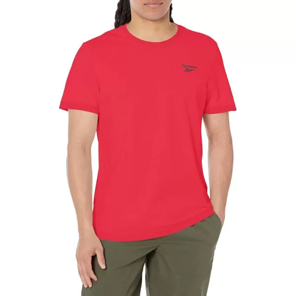 imageReebok Mens Small Logo Tee  Vector RedBlack