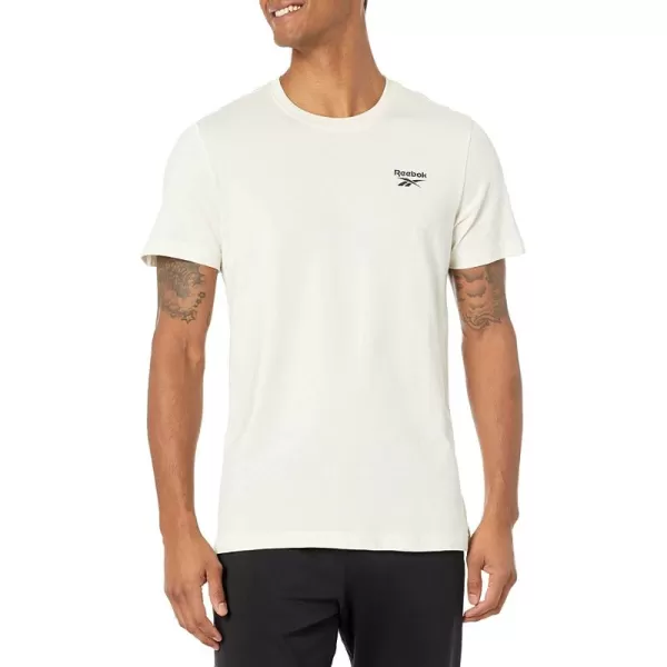 imageReebok Mens Small Logo Tee in Classic White and Small Logo Black