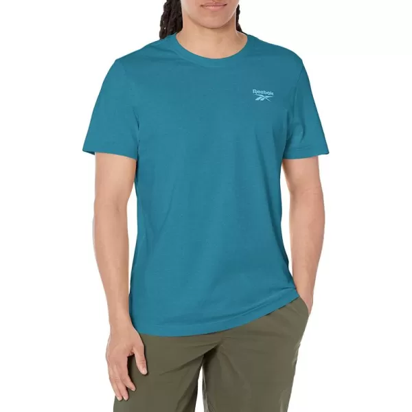 imageReebok Mens Small Logo Tee in Steely Blue