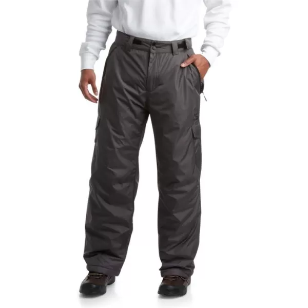 imageReebok Mens Snow Pants  Heavyweight Waterproof Snowboard Pants with Cargo Pockets Snow Gaiters  Ski Pants for Men MXXLCharcoal