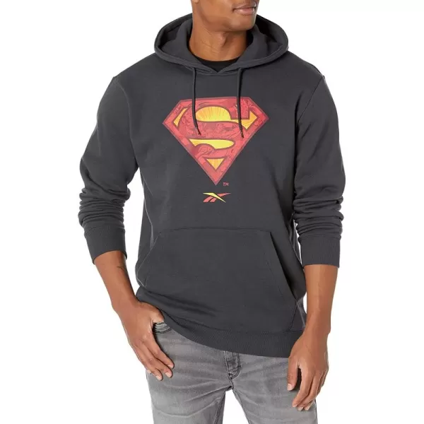 imageReebok Mens Standard Graphic Hoodie Superman  Pure Grey