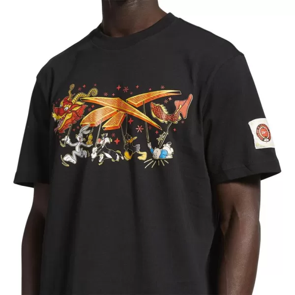 imageReebok Mens Standard Graphic Tee  Black with Looney Tunes Graphic