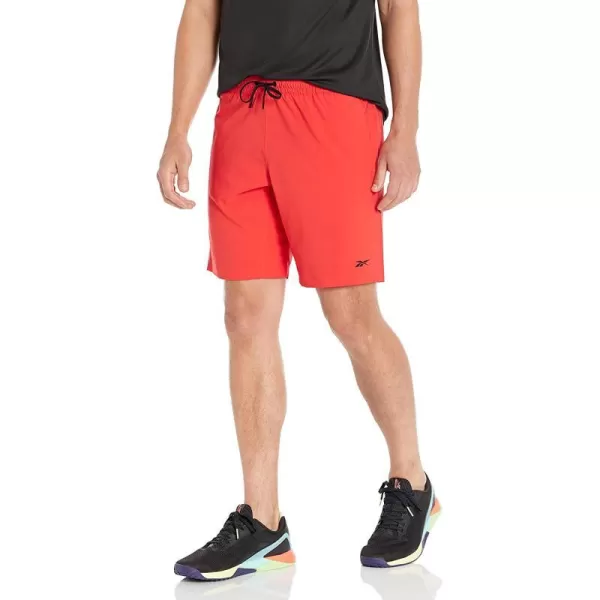 imageReebok Mens Standard Workout Ready Woven ShortsDynamic RedBlack Small Logo