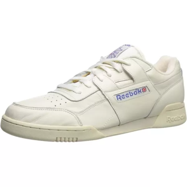 imageReebok Mens Workout Plus SneakerChalkPaper WhiteRoyal