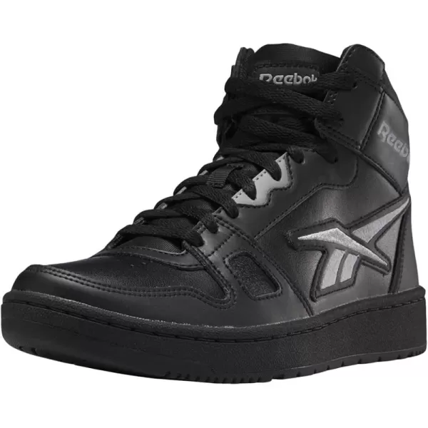 imageReebok Mens and Womens Resonator Mid Basketball Shoes in Black and Pure Grey