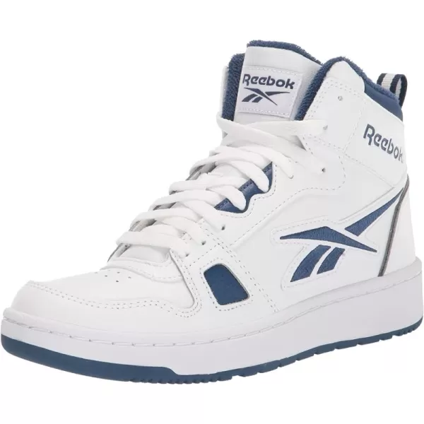 imageReebok Mens and Womens Resonator Mid Basketball Shoes in White and Batik Blue