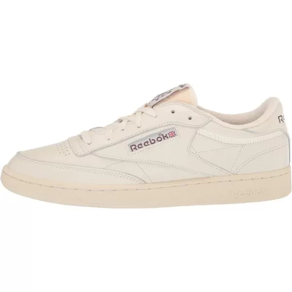 imageReebok Unisex Club C 85 SneakerChalkAlabasterMaroon