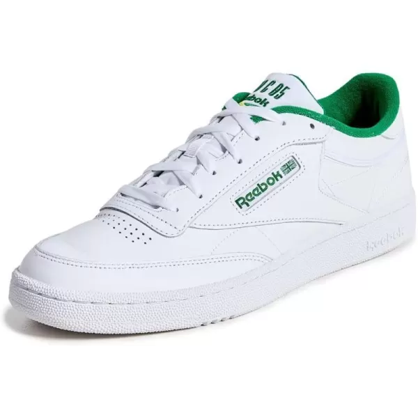 imageReebok Unisex Club C 85 SneakerFtwr WhiteGlen GreenSoacye