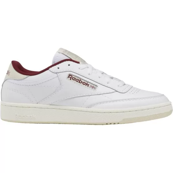 imageReebok Unisex Club C 85 SneakerWhiteStuccoMaroon