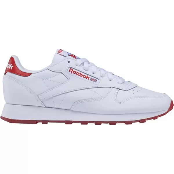 imageReebok UnisexAdult Classic Leather SneakerWhiteInstinct Red