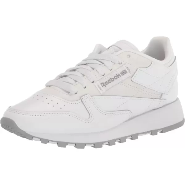 imageReebok UnisexAdult Classic Leather SneakerWhitePure GreyRhodonite