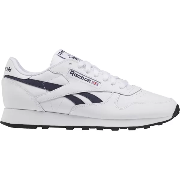 imageReebok UnisexAdult Classic Leather SneakerWhiteVector NavyBlack