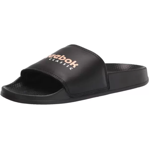 imageReebok UnisexAdult Classic Slides SneakerBlackAura OrangeChalk