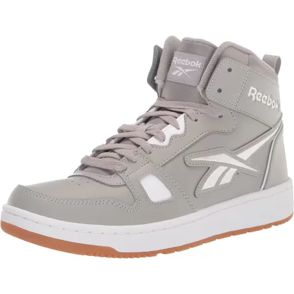 imageReebok UnisexAdult Resonator Mid Basketball Shoes  Solid GreyWhite