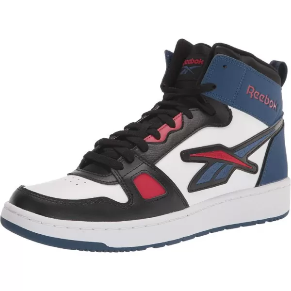 imageReebok UnisexAdult Resonator Mid Basketball ShoesWhiteBlackBatik Blue