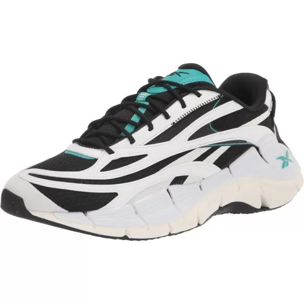 imageReebok UnisexAdult Zig Kinetica 25 SneakerBlackWhiteClassic Teal