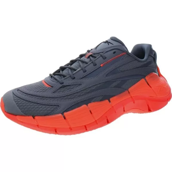 imageReebok UnisexAdult Zig Kinetica 25 SneakerPure GreyOrange Flare