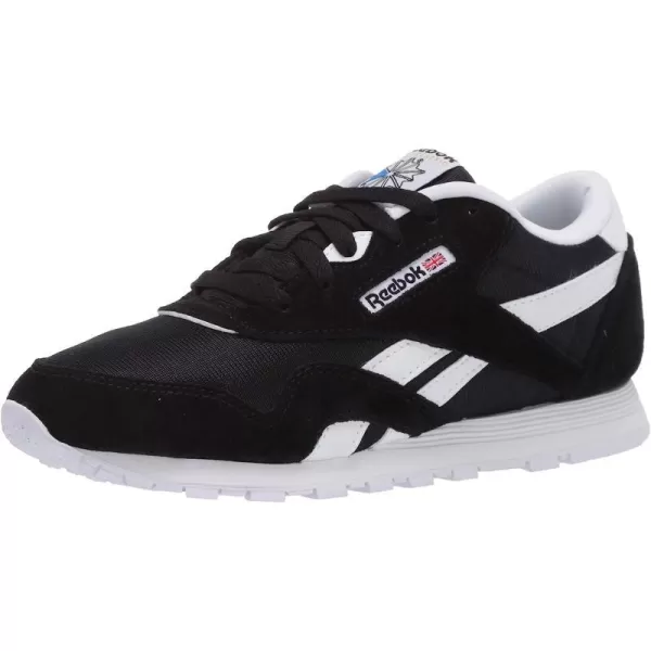 imageReebok UnisexChild Boys Classic Nylon SneakerBlackBlackWhite