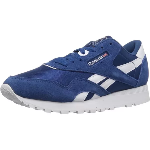 imageReebok UnisexChild Boys Classic Nylon SneakerBunker BlueWhite