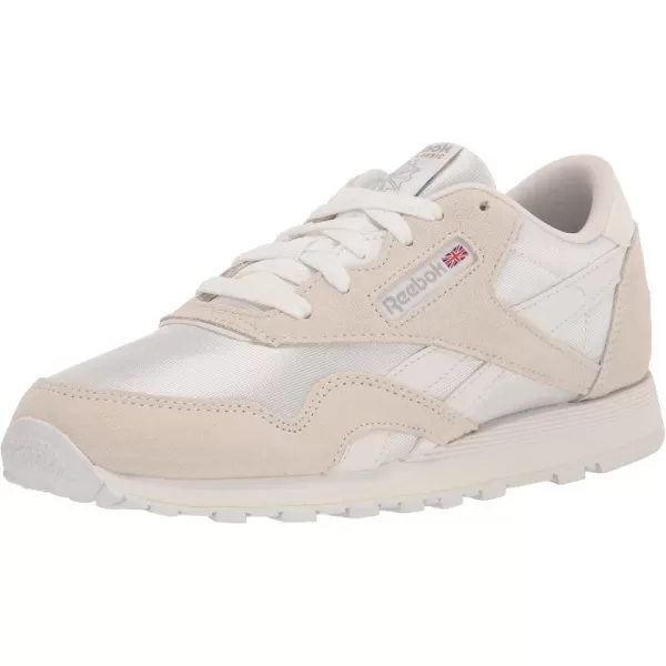 imageReebok UnisexChild Boys Classic Nylon SneakerWhiteLight Grey