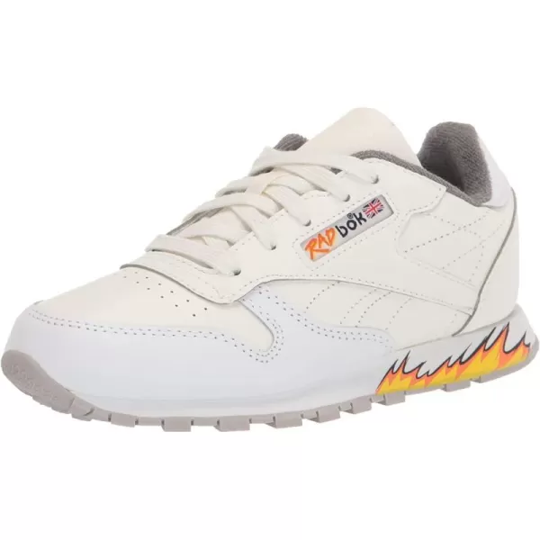 imageReebok UnisexChild Classic Leather SneakerChalkFtwr WhiteTin Grey