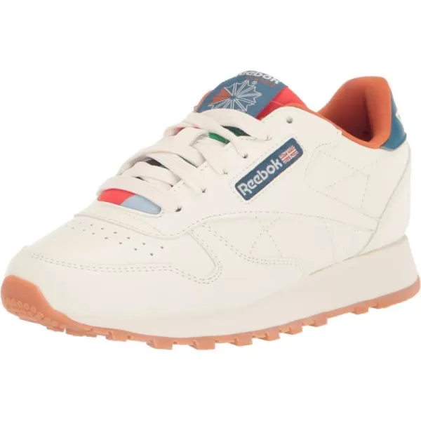 imageReebok UnisexChild Classic Leather SneakerChalkSteely Blue