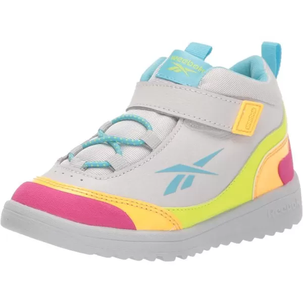 imageReebok UnisexChild FS Hi SneakerPure GreyAcid YellowDigital Blue