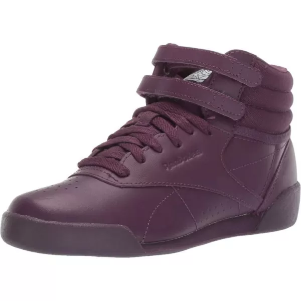 imageReebok UnisexChild Freestyle Hi SneakerUrban VioletWhitePeach Twist