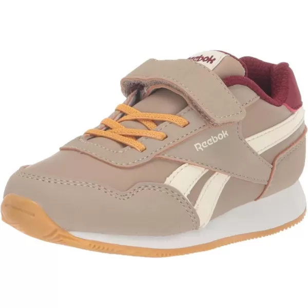 imageReebok UnisexChild Royal Classic Jogger 30 1v SneakerBeigeBurgundyRetro Gold