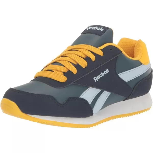 imageReebok UnisexChild Royal Classic Jogger 30 SneakerVector NavyHoops BlueYellow