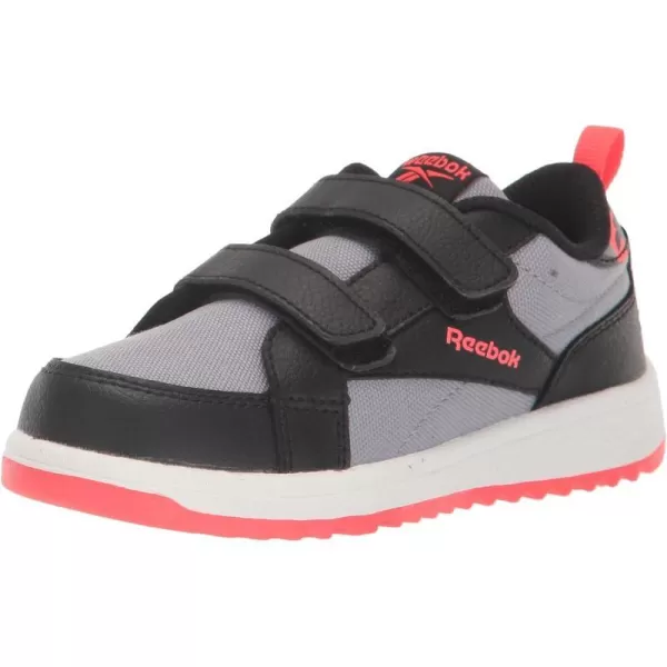imageReebok UnisexChild Weebok Clasp Low SneakerGreyBlackNeon Cherry