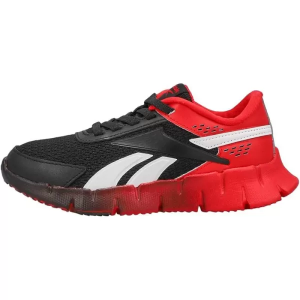 imageReebok UnisexChild Zig Dynamica 20 SneakerBlackVector RedWhite