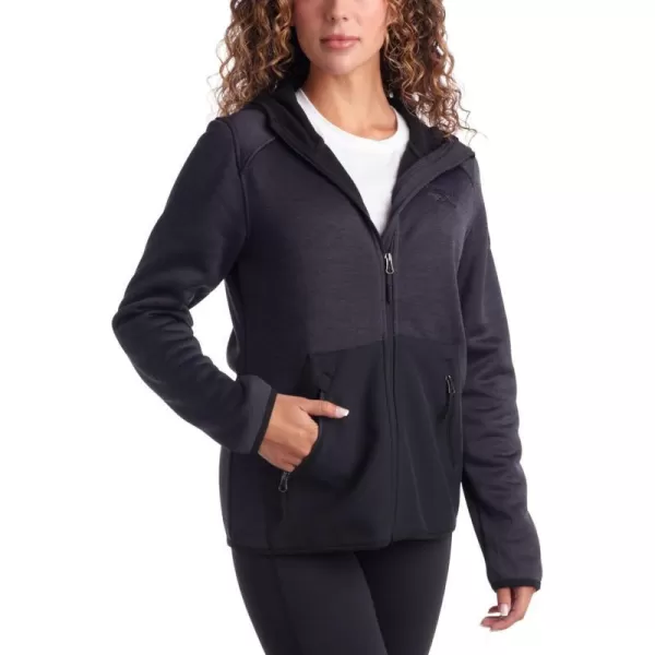 imageReebok Womens Active Sweatshirt  Performance Fleece Zip Hoodie Sweatshirt  Dry Fit Performance Outerwear for Women SXLBlack