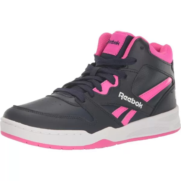 imageReebok Womens Bb4500 Court SneakerVector NavyLaser PinkWhite