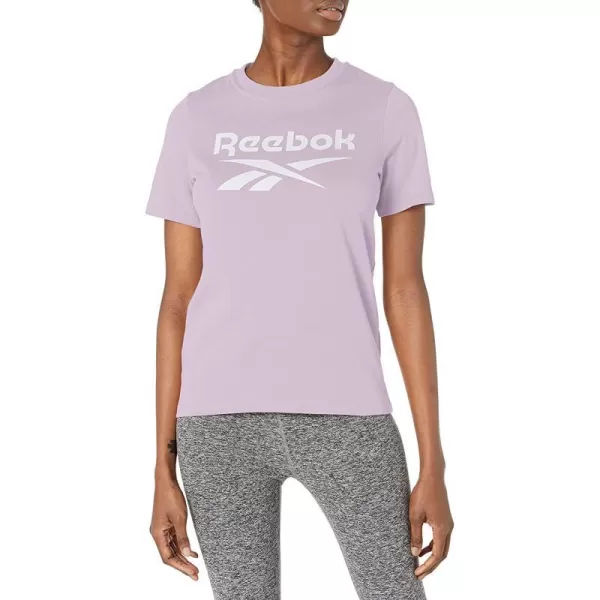 imageReebok Womens Big Logo TeeQuartz GlowWhite Logo